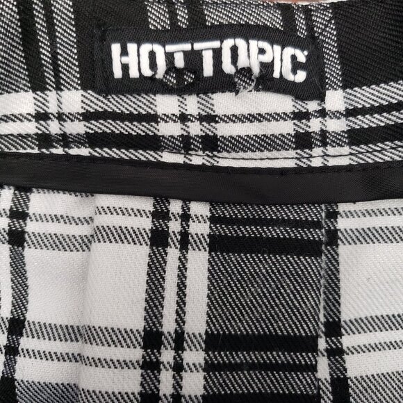 Hot Topic Womens Black & White Plaid Skirt Large - Picture 2 of 3